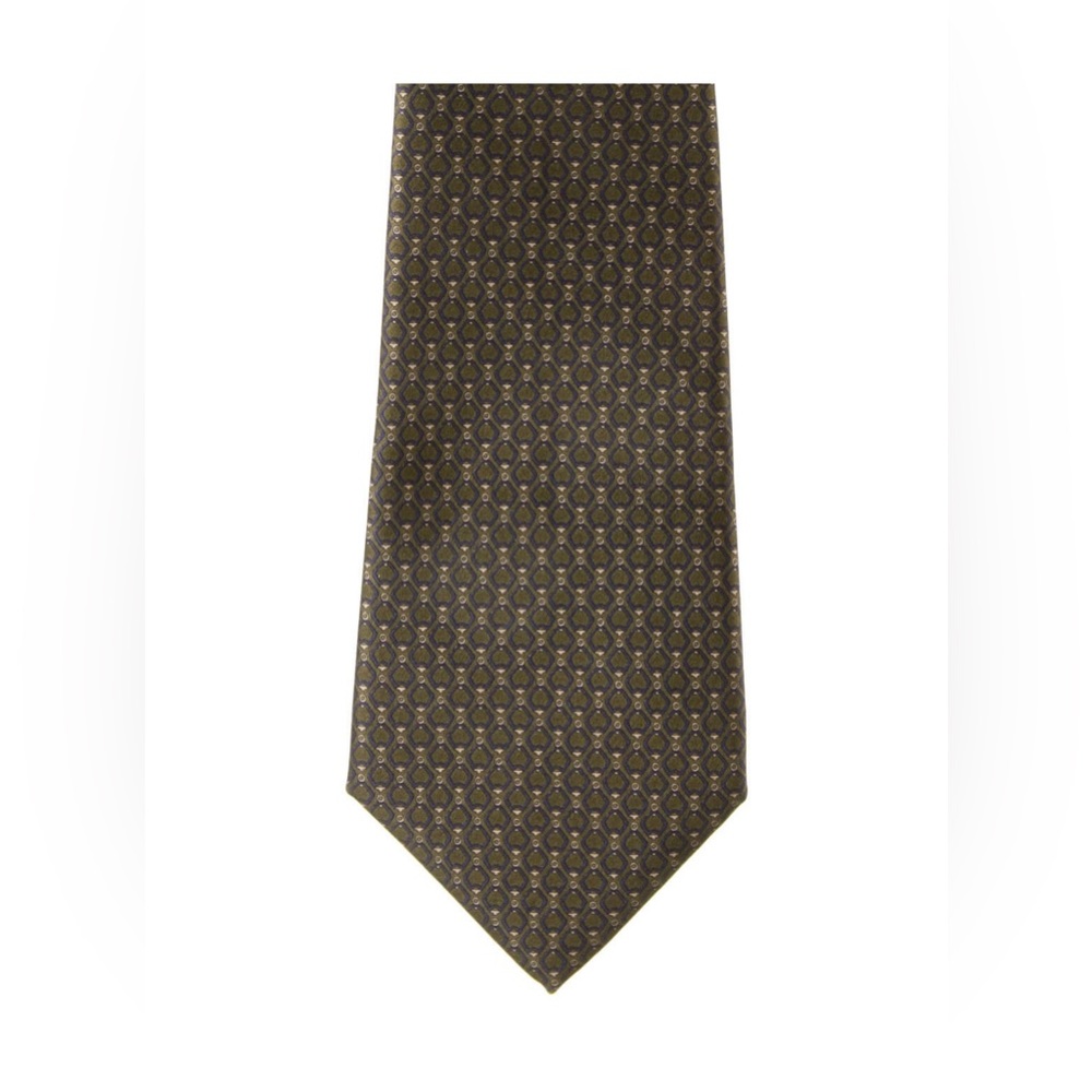 🌟 Men's Green Patterned Silk Franck Namani Tie